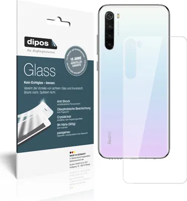 Obrázok produktu pre 1x ochranná fólia pre Xiaomi Redmi Note 8T zadný kryt - Anti-Shock 9H fólia dipos Glass plastové sklo