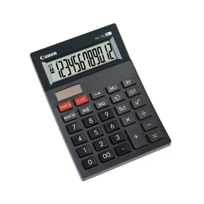 Produktbild von Canon AS-120V, Desktop, Einfacher Taschenrechner, 12 Ziffern, 1 Zeilen, Batterie/Solar, Pink