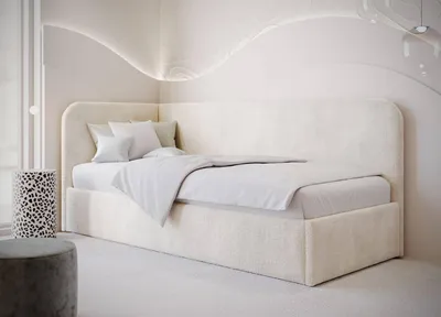Produktbild von Moebelpaket Bett 100x200 cm, Polsterbett mit Stauraum und Gasdruckfedern, Modern Einzelbett, Kollektion Mario, Linke Ausführung,