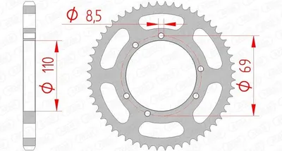 Produktbild von AFAM Kettenrad Stahl Standard - 428
