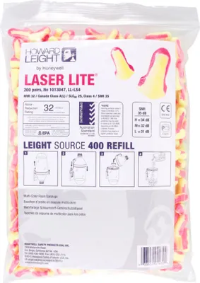 Zdjęcie produktu dla Honeywell 200 par zatyczek do uszu Laser Lite EN 352-2 SNR 35 dB opakowanie uzupełniające - 1013047