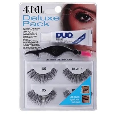 Produktbild von Ardell Deluxe Pack 2 Paar Wimpern 105 Schwarz