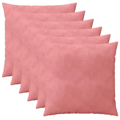 Image de vidaXL, housses de coussin, 6 pièces, HEERLEN, rose, 55 x 55 cm, velours