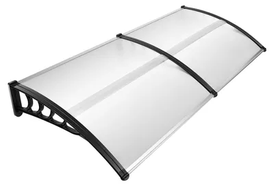 Immagine prodotto di Tende per porte e finestre - Tende in policarbonato curvate - Struttura robusta in ABS - Ideali per terrazzi, verande e ingressi - Protezione da pioggia e neve - Fino a 5 m²