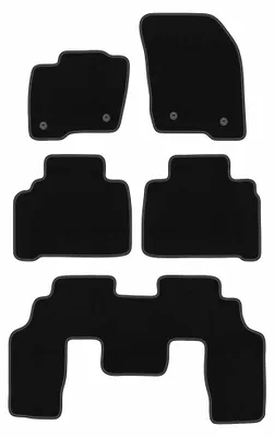 Produktbild von Velours-Fußmatten für Ford Galaxy MK3 2015- (Minivan) – 4-tlg, Schwarz, passgenau – Wielganizator BASIC – Ausführung W0736