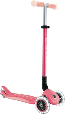 Image de GLOBBER ELITE GLOW LIGHTS - trottinette enfants, 120/80 mm, 3 roues, réglable, roues lumineuses LED, effet glow, rose pastel