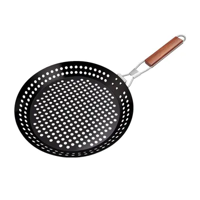 Produktbild von Perforierte fettfreie Grillpfanne für Gemüse Meeresfrüchte Käse Fleisch und Steaks