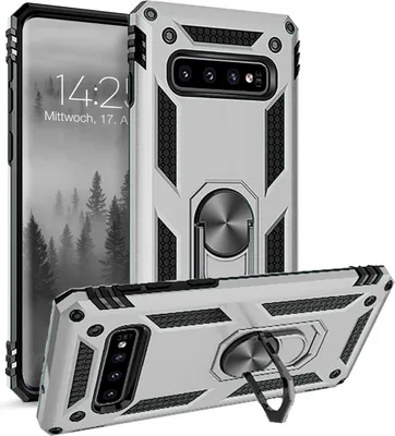 Produktbild von Armor Outdoor Handyhülle für Samsung Galaxy S10+ Handy Panzer Case Cover Schutzhülle Farbe: Silber