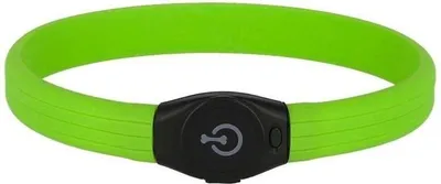 Immagine prodotto di Collare LED per cani Kerbl Maxi Safe, 65 cm, 10 mm, verde, ricaricabile tramite USB, impermeabile