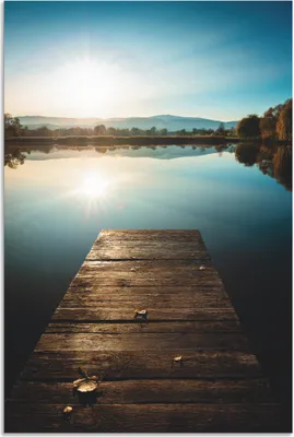 Produktbild von ARTland Wandbild Alu für Innen & Outdoor Steg mit Brockenblick Größe: 80x120 cm