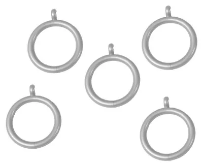 Vorhangringe aus Kunststoff, gebürstet Nickel, 35 mm, 24 St.