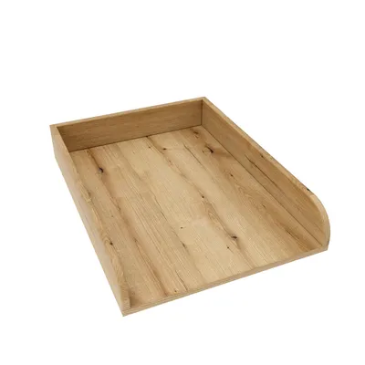Produktbild von regalik Wickelaufsatz Universal, Wickeltischaufsatz für Kommoden in beliebiger Breite, Abnehmbar Wickelkommode aufsatz, Abgerundeten Frontplatten, Oak, 72cm x 54cm