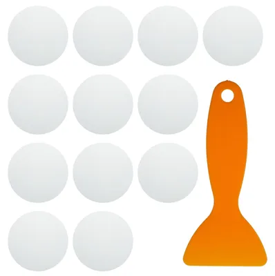 Image de 12 patins antidérapants pour douche/autocollants, patins antidérapants transparents de 10 cm avec raclette, autocollants pour salle de bain, tapis antidérapant pour baignoire, douche, escaliers et surfaces lisses
