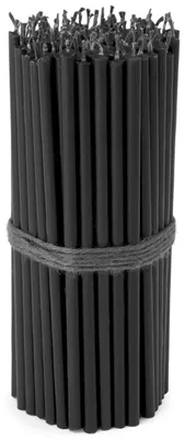 100x Staafkaarsen Schwarz, ruß- und tropffrei, 16 cm