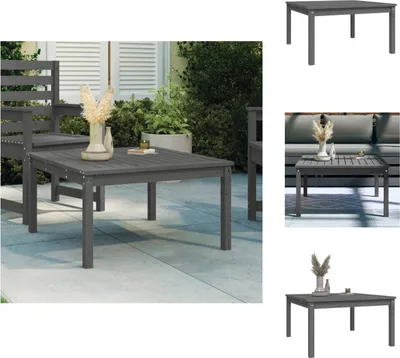 Produktbild von vidaXL Gartentisch Grau 82,5x82,5x45 cm Massivholz Kiefer -  Gartentische