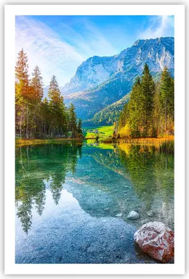 Produktbild von Poster - Poster ohne Rahmen - Landschaft Berge Morgendämmerung - 61x91,5 cm - Wand Bild - Wanddeko - Wandbilder - Kunstposter - Wandposter - Bilder - Kunstdruck - Wanddekoration - P2XPA61x91-4456