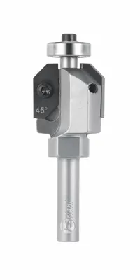Produktbild von Fasefräser mit Kugellager und Wendemesser - Hartmetall Rechtslauf Schneide 2 , 45°
