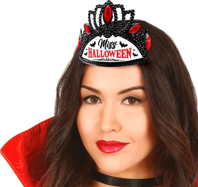 Produktbild von Halloween Tiara Königliche Zauberkrone Für Gruselige Prinzessinnen Eindrucksvolle Märchenkönigin Accessoire Für Halloween Kostüme Mottoparty Vampir Look, Farbe: Mehrfarbig