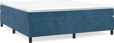 Produktbild von vidaXL Boxspringbettgestell Dunkelblau 160x200 cm Samt