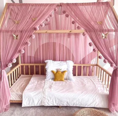 Produktbild von Himmelbett für Kinderzimmer - Baldachin in Altrosa