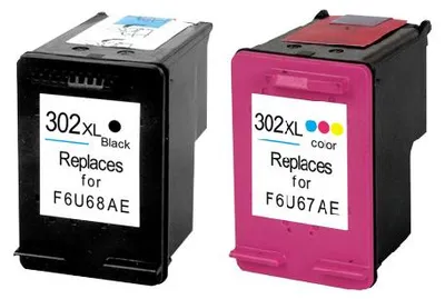 Image de Kit de cartouches d'encre compatibles avec HP 302 XL noir + couleur pour HP DeskJet 1110, 1112, 2130, 2132, 2134, 3630, 3630, 3631, 3632, 3633, 3634..
