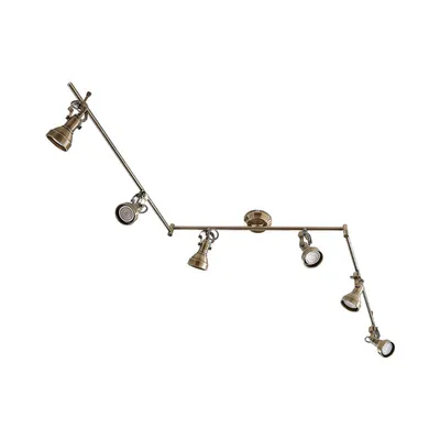Produktbild von Lindby Deckenlampe Perseas, 180 cm, 6-flg., altmessing, GU10
