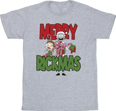 Produktbild von Rick And Morty - "Merry Rickmas" T-Shirt für Herren BI44592 (XL) (Grau)
