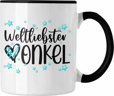 Produktbild von Trendation - Bester Onkel Tasse Geschenk Tassen Geburtstag Geschenkideen Weihnachten (Schwarz)