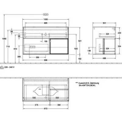 Produktbild von Villeroy & Boch F662HBHJ Waschbeckenunterschrank Finion F66