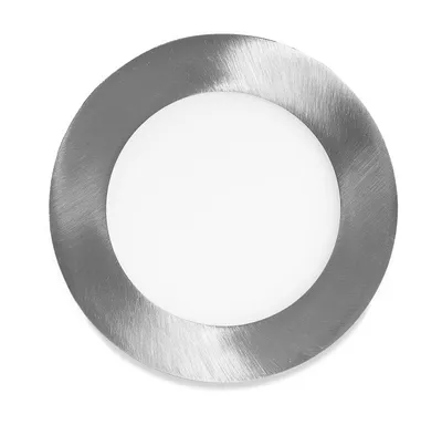 Obrázok produktu pre Ecolite Strieborný vstavaný LED panel guľatý 120mm 6W Farba svetla: Denná biela LED-WSL-6W/41/CHR