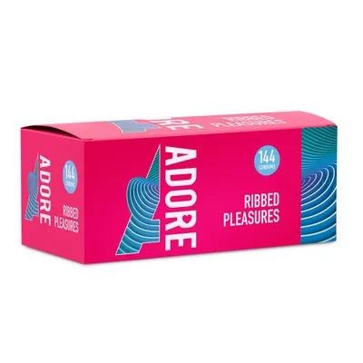 Zdjęcie produktu dla Prezerwatywy Adore Pleasure z pofałdowaniami 144 szt