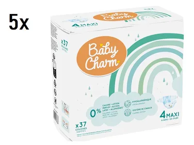 Produktbild von 37 Stück Baby Charm Windeln 4 Maxi 9-14 kg / 20-31 lbs Lieblingswindeln wissenschaftlich getestet