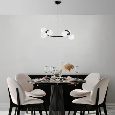 Immagine prodotto di Opviq, Luminar - 14145, lampadario, nero, CORPO IN METALLO, 55 x 50 x 35 - 115 cm