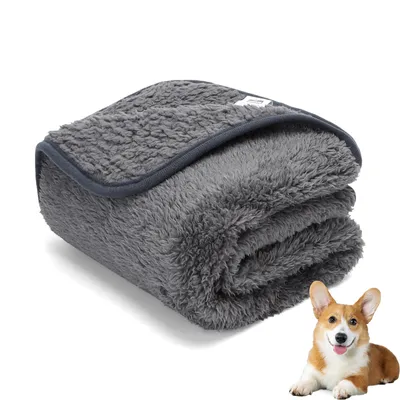 Produktbild von Hundedecke Decken Super Weich Premium Flauschig Hundedecke Katzendecke für Haustier Hunde Katze Welpe Grau 120 * 100cm