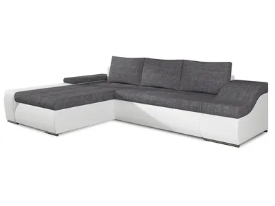 Produktbild von NABBI Ecksofa mit Zersetzung u Lagerraum Oristano L - hellgrau / weiß