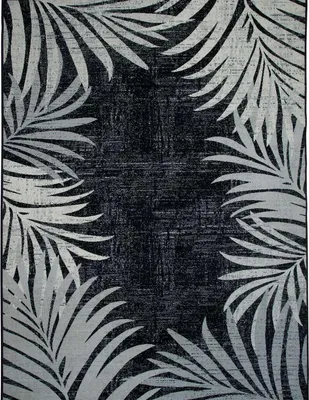 Obrázok produktu pre Vnútorný/vonkajší koberec, terasa čierny moderný 120x160
