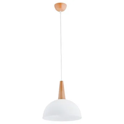 Zdjęcie produktu dla Lampa wisząca biały szklany klosz Ø30 cm ANJA 1xE27 15W ALF9626 Alfa