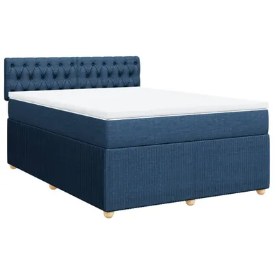 Produktbild von Boxspringbett mit Matratze Blau 140x200 cm Stoff