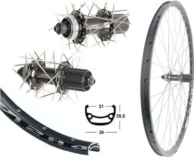 Produktbild von Bärwinkels Hinterrad 28" / 29" Zoll Disc Shimano M6000 schwarz CENTER LOCK 8,-9,-10fach Laufrad