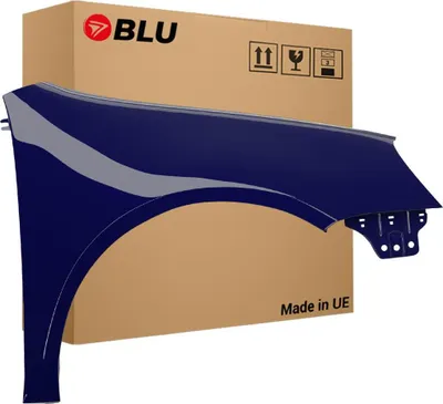 Zdjęcie produktu dla BLU Błotnik Premium pasujący do VW Volkswagen Golf V 5 Hatchback LA5G Prawy Niebieski PerlBlau | 2003-2009 | Przedni Przód | Lakierowany | Gotowy do montażu | Ocynk