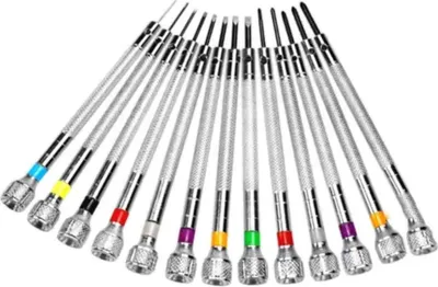 Produktbild von 13-teiliges Präzisions-Schraubendreher-Set 0,6–2,0 mm, Uhrenschraubendreher für die Reparatur, Uhrmacher-Reparaturwerkzeuge