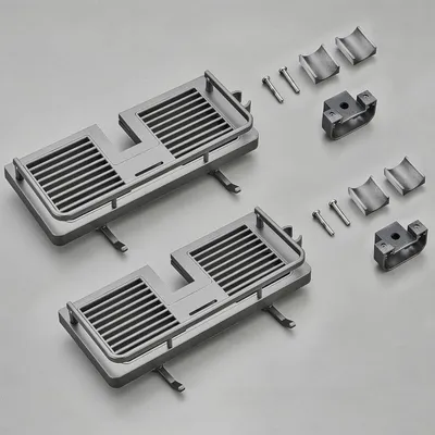 Immagine prodotto di Accessori per doccia - piatto doccia multifunzione - 2 pezzi - grigio