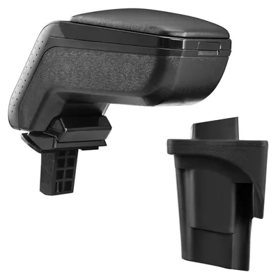 Productafbeelding van Middenconsole met armsteun, compleet, zwart leder, voor Seat Leon II 1P vanaf 2005