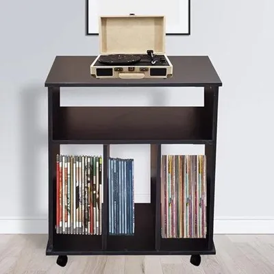 Obrázek produktu pro Skříňka na vinylové desky – úložný systém – 40 x 60 x 70 cm – dřevo – hnědá