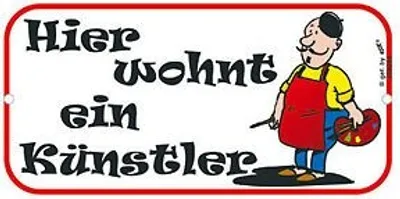 Produktbild von Türschild - Hier wohnt ein Künstler - 308280
