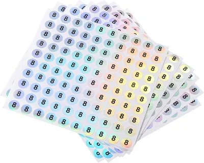 Immagine prodotto di Set numeratore, 10 etichette riflettenti, numeri rotondi, 8 mm.