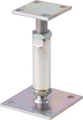 Produktbild von Alberts Pfostenträger  höhenverstellbar, zum Aufschrauben | galvanisch verzinkt, dickschichtpassiviert | Höhe 150 - 190 mm