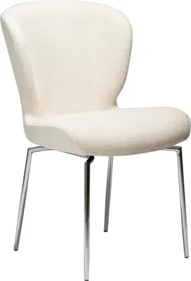 Produktbild von (2er Set) Glory Dan-Form Esszimmerstuhl Drehfuß Bouclé beige.