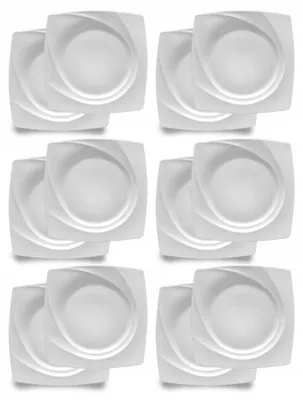 Produktbild von Lubiana Celebration Dessertteller 19 cm, 12er Set, Weißes Porzellan