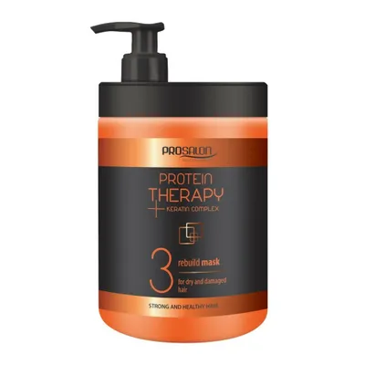 A product shot of a hair mask bottle with a pump dispenser.